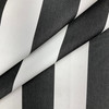Awning Stripe in Black and White | Outdoor Waterproof Upholstery Fabric | 3" Stripes | 54" Wide | By the Yard.