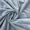 Wavy Stripe Design Flocked Velvet in Denim Blue | Upholstery Fabric | Heavy Weight | 54" Wide | By the Yard