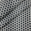Dots in Charcoal / White | Home Decor / Curtain Fabric | Slub Canvas | Grey and White | 100% Cotton | 54" Wide | By the Yard