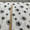 2 Yard Piece of Premier Prints Dandelion Cotton Duck White/Black | Medium Weight Duck Fabric | Home Decor Fabric | 54" Wide