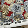 Cowboy Blues Buckles in Red Multi | Northcott | Quilting Fabric | 44" Wide | 100% Cotton | Belt Buckles | Red / Grey / Tan