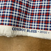 Cowboy Blues Small Check in Cream Multi | Northcott | Quilting Fabric | 44" Wide | 100% Cotton | Plaid | Red / Blue / White