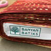 Boho Spirit Line Dot in Raspberry Jam | Banyan Batiks | Quilting Fabric | 44" Wide | 100% Cotton | Dot Design | Red / Gold / Green