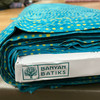 Boho Spirit Line Dot in Turquoise | Banyan Batiks | Quilting Fabric | 44" Wide | 100% Cotton | Dot Design | Blue / Citron Yellowish Green