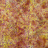 Garden Groove Dot in Marigold | Banyan Batiks | Quilting Fabric | 44" Wide | 100% Cotton | Circle Design | Orange / Yellow / Dark Pink