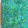 Garden Groove Floral in Jungle | Banyan Batiks | Quilting Fabric | 44" Wide | 100% Cotton | Floral | Citron Green / Blue