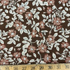 Charwood Floral in Cocoa | Figo Fabrics | Quilting Fabric | 44" Wide | 100% Cotton | Floral | Rose Pink / Brown / Grey