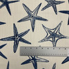 Starfish Vista in Tropical | Home Decor / Curtain Fabric | Nautical | Blue and White | Scott Living by Premier Prints | 100% Cotton | 54" Wide | By the Yard