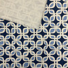Geometric in Blue and White | Home Decor / Curtain Fabric | Slub Canvas | 100% Cotton | 54" Wide | By the Yard