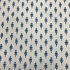 Block Print Floral in Blue and White | Home Decor / Curtain Fabric | Slub Canvas | 100% Cotton | 54" Wide | By the Yard