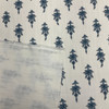 Block Print Floral in Blue and White | Home Decor / Curtain Fabric | Slub Canvas | 100% Cotton | 54" Wide | By the Yard