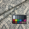 Ashmore in Pebble | Outdoor Waterproof Upholstery Fabric | Ikat | Grey / Off White | Richloom Brand | 100% Polyester | 54" Wide | By the Yard.