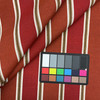 Malbers in Red | Outdoor Waterproof Upholstery Fabric | Stripes | Red / Brick Orange / Beige | Richloom Brand | 100% Polyester | 54" Wide | By the Yard.