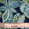 Crestwood in Marine | Outdoor Waterproof Upholstery Fabric | Stylized Foliage | Green / Blue / Turquoise | Richloom Brand | 100% Polyester | 54" Wide | By the Yard