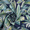 Crestwood in Marine | Outdoor Waterproof Upholstery Fabric | Stylized Foliage | Green / Blue / Turquoise | Richloom Brand | 100% Polyester | 54" Wide | By the Yard