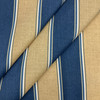 Mcada Stripe in Marine | Outdoor Waterproof Upholstery Fabric | Stripes | Navy Blue / Tan / White | Richloom Brand | 100% Polyester | 54" Wide | By the Yard