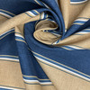 Mcada Stripe in Marine | Outdoor Waterproof Upholstery Fabric | Stripes | Navy Blue / Tan / White | Richloom Brand | 100% Polyester | 54" Wide | By the Yard
