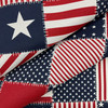 Star Patch in Patriotic | Outdoor Waterproof Upholstery Fabric | Patchwork / American Flag | Red / White / Blue | Berkshire Home Brand | 100% Polyester | 54" Wide | By the Yard