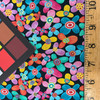 Folkscapes Folk Flowers in Black Multi | Benartex | Quilting Fabric | 44" Wide | 100% Cotton | Floral | Black / Orange / Blue / Green / Pink / Red