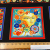 Season of the Sun PANEL (23x44) in Multi | Benartex | Quilting Fabric | 44" Wide | 100% Cotton | Orange / Yellow / Green / Blue / Purple / Black