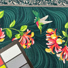 Hummingbirds and Honeysuckle | Benartex | Quilting Fabric | 44" Wide | 100% Cotton | Border Print | Teal / Green / Pink / Yellow