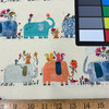 Elephant Joy Stripe in Light Yellow Multi | Benartex | Quilting Fabric | 44" Wide | 100% Cotton | Elephant / Flowers | Yellow / Grey / Blue / White / Orange