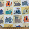 Elephant Joy Panel  in Yellow Multi | Benartex | Quilting Fabric | 44" Wide | 100% Cotton | Elephant / Flowers | Yellow / Grey / Blue / White / Red