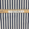 2.5 Yard Piece of Striped Canvas Fabric in Navy Blue and White | Slipcovers / Upholstery | 100 % Cotton | 54" Wide | By the Yard | Manu in Navy