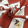 2.875 Yard Piece of Large Scale Floral Check in Red / White / Yellow | Home Decor Fabric | Cotton | 54 Wide | By the Yard