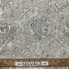 2.33 Yard Piece of Florentino in Linen | Home Decor Fabric | Floral in Lt Beige / Grey / Off White | Medium Weight | 54" Wide | By the Yard