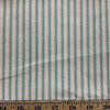 2.5 Yard Piece of Ocean Green / White Ticking | Home Decor Fabric | Medium Weight | 54" Wide | By the Yard