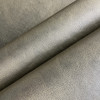 0.87 Yard Piece of Nori in Nickel Metallic | Faux Leather Upholstery Fabric | Light Pebbled Grain | Felt-Backed Vinyl | Heavy Weight / Durable | 54" Wide | By the Yard