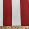 2.33 Yard Piece of Bryant Indoor/Outdoor Awning Stripe Jungle Crimson | Lightweight Outdoor Fabric | Home Decor Fabric | 54" Wide