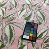 1.5 Yard Piece of Botanical in Pink | Home Decor Fabric | Large Scale Leaves in Pink / Green | PKL Studio | 45" Wide | By the Yard