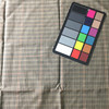 1.5 Yard Piece of Beige and Navy With Red Plaid Fabric | Poly-Cotton Blend | Apparel Blouse Skirts Dresses