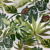 2 Yard Piece of Comersan Fabrics Caribe Duck Green And White | Lightweight Duck Fabric | Home Decor Fabric | 55" Wide