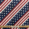 1 Yard Piece of Diagonal Flag in Patriotic | OUTDOOR Home Decor Fabric | Red / White / Blue | Berkshire Home | Medium Weight | 54" Wide | By the Yard