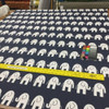 2.37 Yard Piece of Novelty Elephant Themed Fabric | Youth Designs | upholstery / Drapery Weight