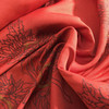 2.66 Yard Piece of Floral Embroidery Fabric Red / Brown | Drapery / Slipcover | 54" Wide | By the Yard
