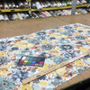 2.75 Yard Piece of Contemporary Floral Fabric in Yellow / Blue / Teal / Brown | Home Decor / Drapery | 54" Wide | By the Yard | Loriana in Serenity