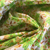 2.75 Yard Piece of Lime Green Floral Print Lightweight Woven Fabric | Poly Cotton | Drapery Apparel Lining Crafts