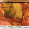 0.75 Yard Piece of Midas in Pumpkin | Northcott | Quilting Fabric | 44" Wide | 100% Cotton | Abstract Marbling | Metallic Gold / Orange / Rust / Brown