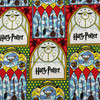 Harry Potter Stained Glass Quidditch Quilting Cotton Fabric | Red / Green / Yellow / Blue  | 44 Wide | 100% Cotton | By the Yard | Licensed