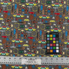 Friends Forever TV Show Quilting Cotton Fabric | Central Perk | Yellow / Grey / Brown / Red  | 44 Wide | 100% Cotton | By the Yard | Licensed