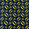 Batman Logo Quilting Cotton Fabric | Black / Yellow  | 44 Wide | 100% Cotton | By the Yard | Licensed