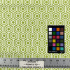 Hexagon Lime Quilting Cotton Fabric | Geometric | Green / White  | Emma & Mila | 44 Wide | 100% Cotton | By the Yard