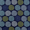Floral Burst Quilting Cotton Fabric | Dark Blue / Green / Light Blue  | Emma & Mila | 44 Wide | 100% Cotton | By the Yard