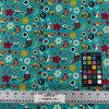 Birds of a Feather Flowers Turquoise Quilting Cotton Fabric | Blue / Yellow / Black / Pink / Mint  | Emma & Mila | 44 Wide | 100% Cotton | By the Yard
