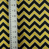 Gold Chevron Metallic Quilting Cotton Fabric | Black / Gold Metallic  | Emma & Mila | 44 Wide | 100% Cotton | By the Yard
