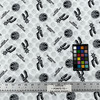 NBA San Antonio Spurs Quilting Cotton Fabric | White / Grey / Black  | 44 Wide | 100% Cotton | By the Yard | Licensed